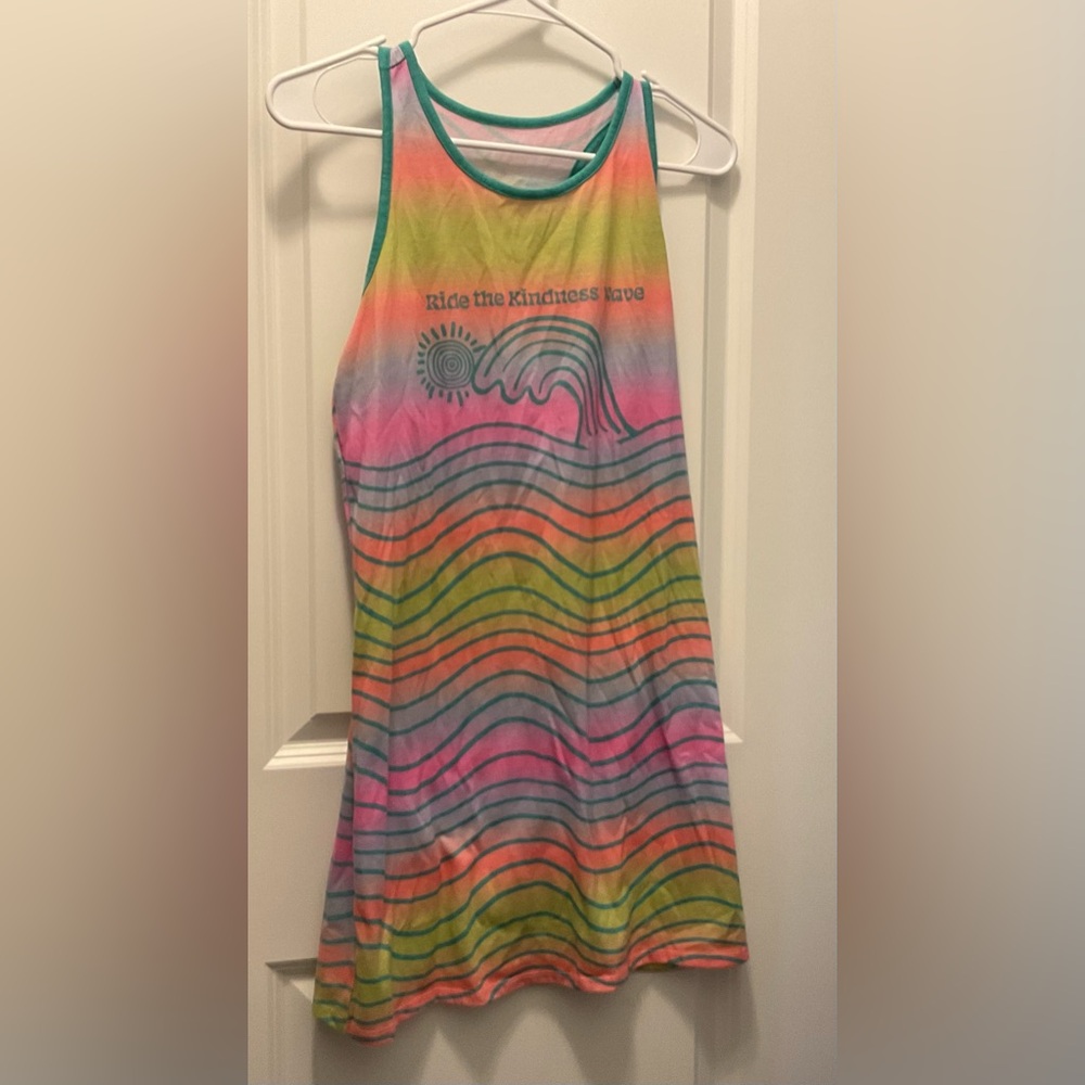 Cat & Jack Pink and Teal Striped Top
